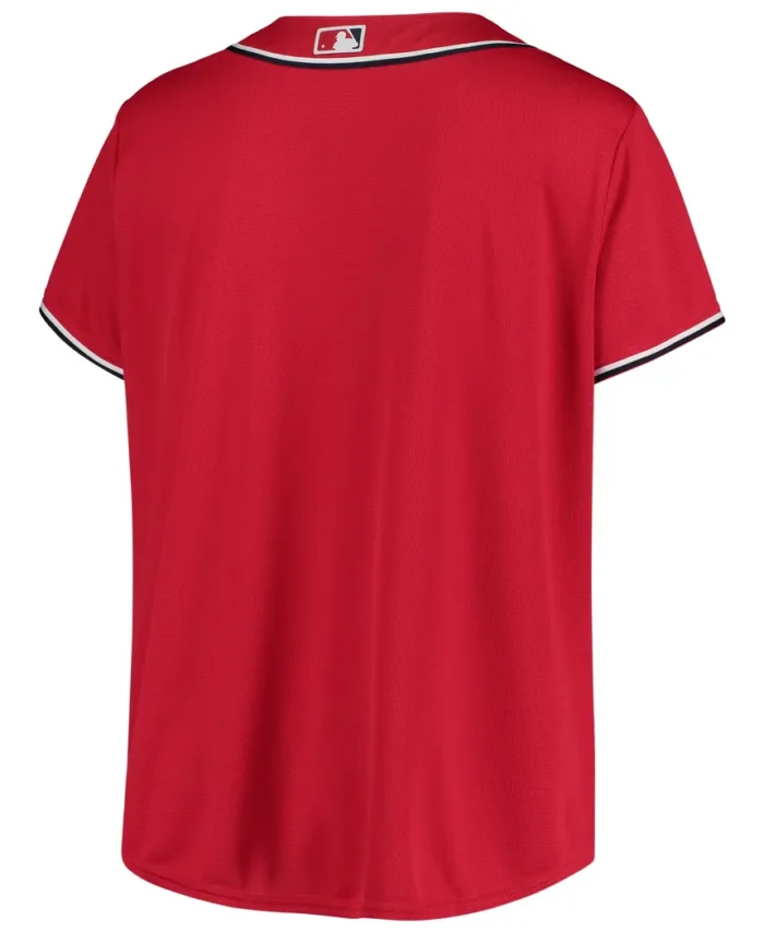 Washington Nationals Women Plus Size Alternate Replica Team Jersey - Red
