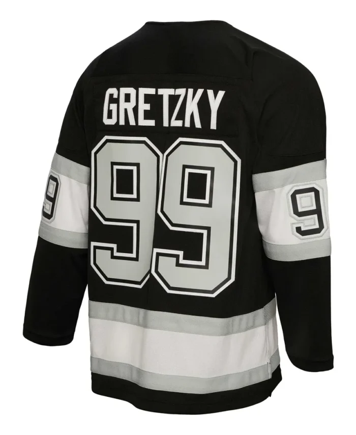 Wayne Gretzky Los Angeles Kings Mitchell Ness Captain Patch 1992/93 Blue Line Player Jersey - Black