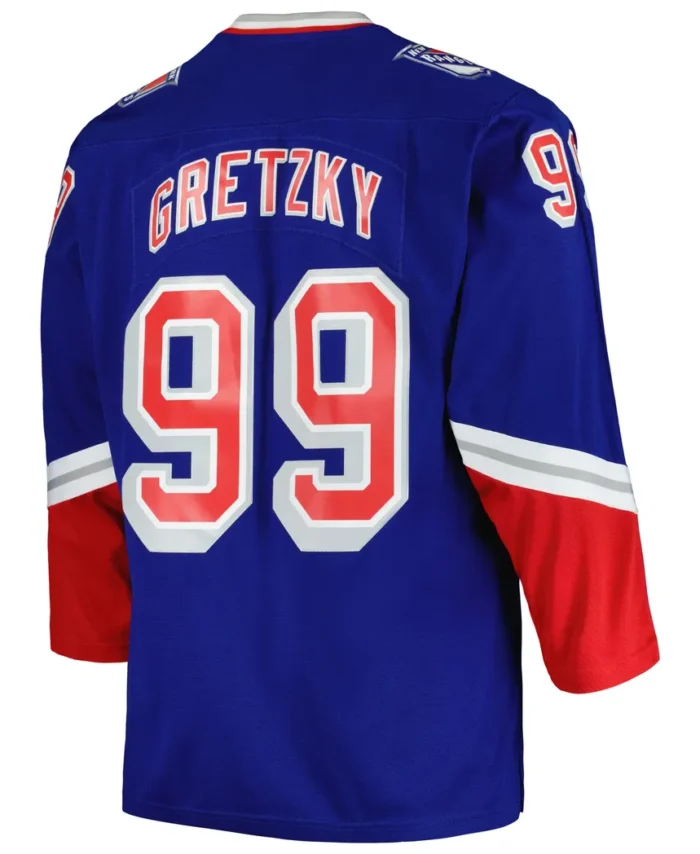 Wayne Gretzky New York Rangers Mitchell Ness Big Tall Blue Line Player Jersey - Blue