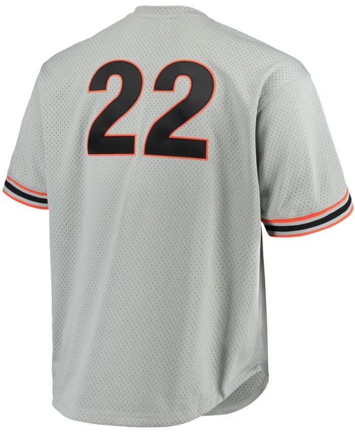 Will Clark San Francisco Giants Mitchell Ness Big Tall Cooperstown Collection Mesh Batting Practice Jersey - Gray