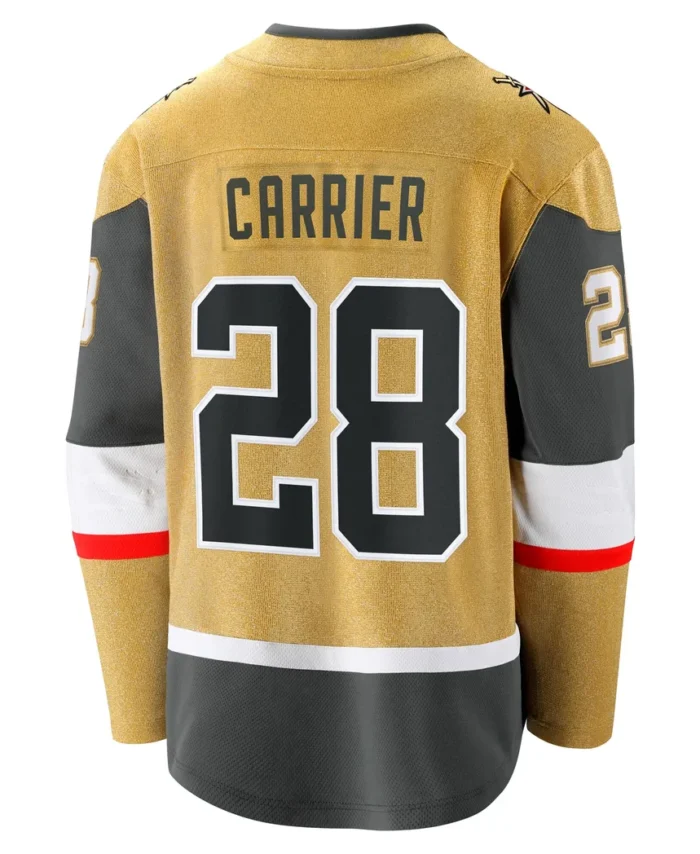 William Carrier Vegas Golden Knights Fanatics Home Breakaway Jersey - Gold