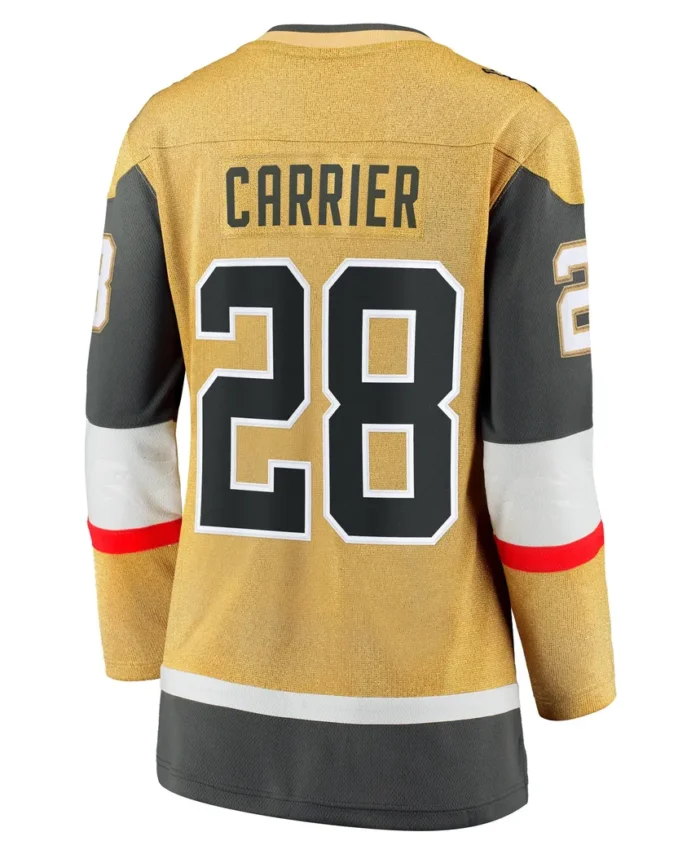 William Carrier Vegas Golden Knights Fanatics Women Home Breakaway Player Jersey - Gold