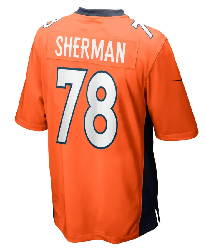 William Sherman Denver Broncos Team Game Jersey -  Orange