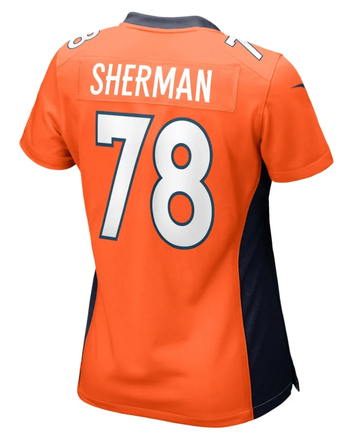 William Sherman Denver Broncos Women's Team Game Jersey -  Orange