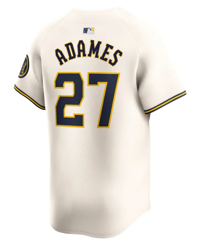 Willy Adames Milwaukee Brewers Home Limited Player Jersey - Cream