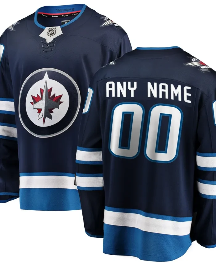 Winnipeg Jets Fanatics Home Breakaway Custom Jersey - Blue