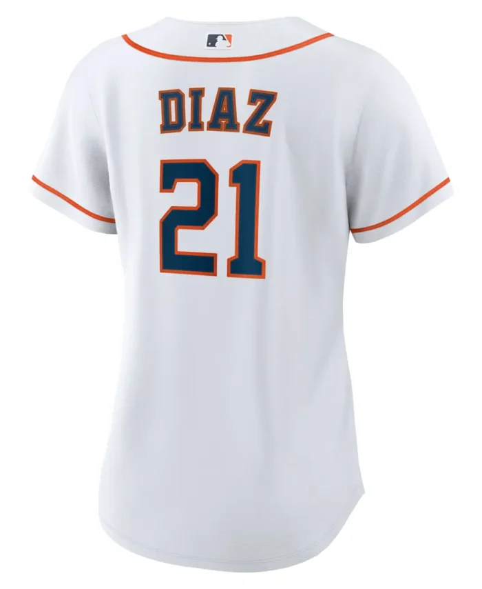 Yainer Diaz Houston Astros Women Home Replica Jersey  - White