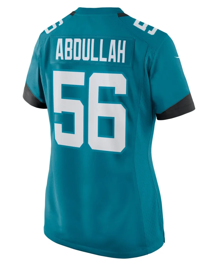 Yasir Abdullah Jacksonville Jaguars Women's Team Game Jersey -  Teal