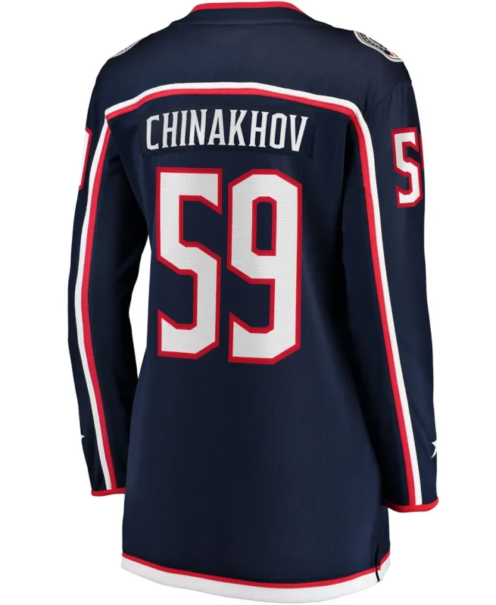 Yegor Chinakhov Columbus Blue Jackets Fanatics Women Home Breakaway Player Jersey - Navy