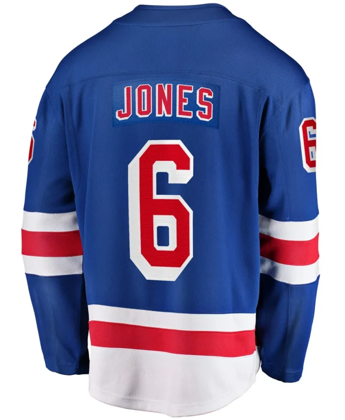 Zac Jones New York Rangers Fanatics Home Premier Breakaway Player Jersey - Blue