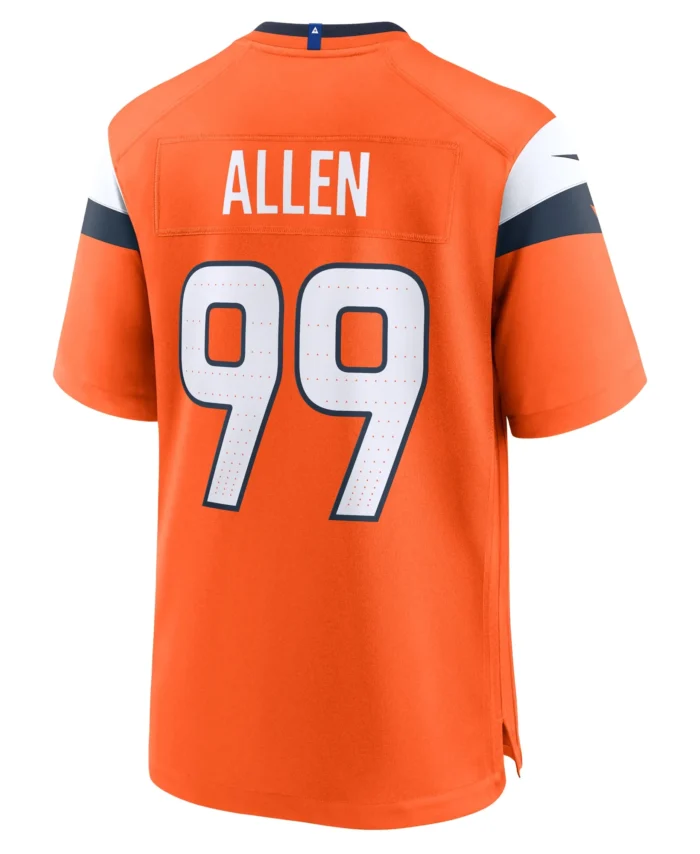 Zach Allen Denver Broncos Team Game Jersey -  Orange