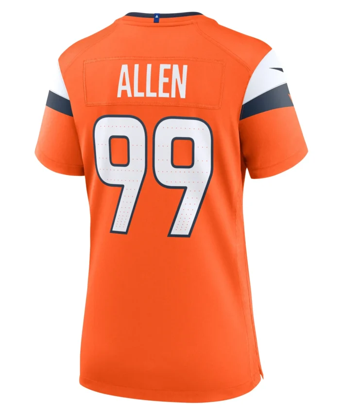 Zach Allen Denver Broncos Women's Team Game Jersey -  Orange