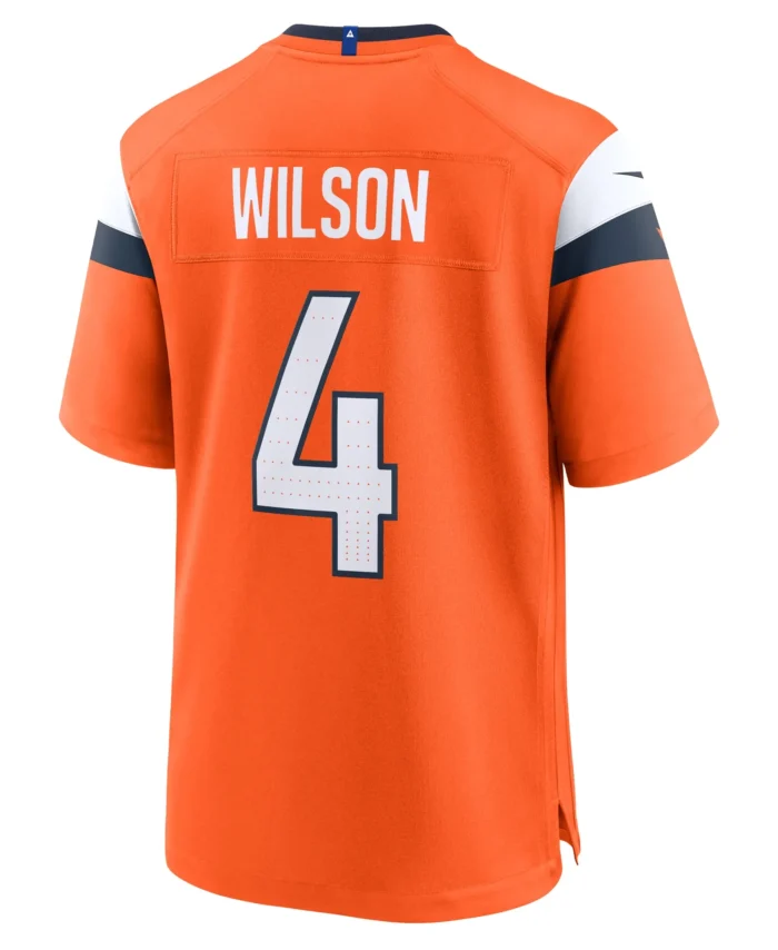Zach Wilson Denver Broncos Team Game Jersey -  Orange
